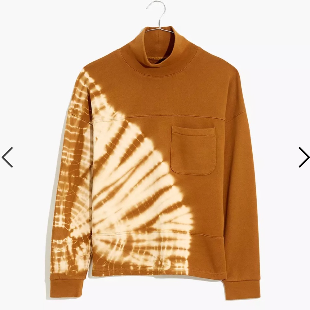 Madewell Tie-Dye (Re)sourced Cotton Mockneck Pocket Sweatshirt